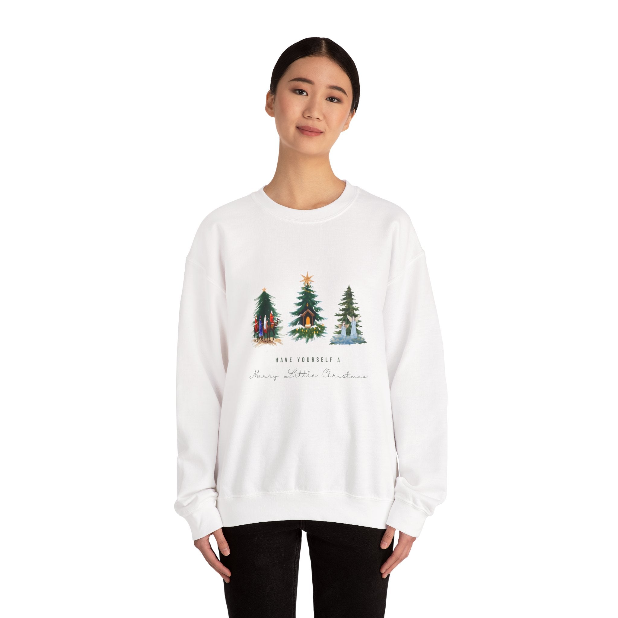 Nativity Scene Christmas Sweatshirt — Nativity Crewneck Holiday Sweatshirt