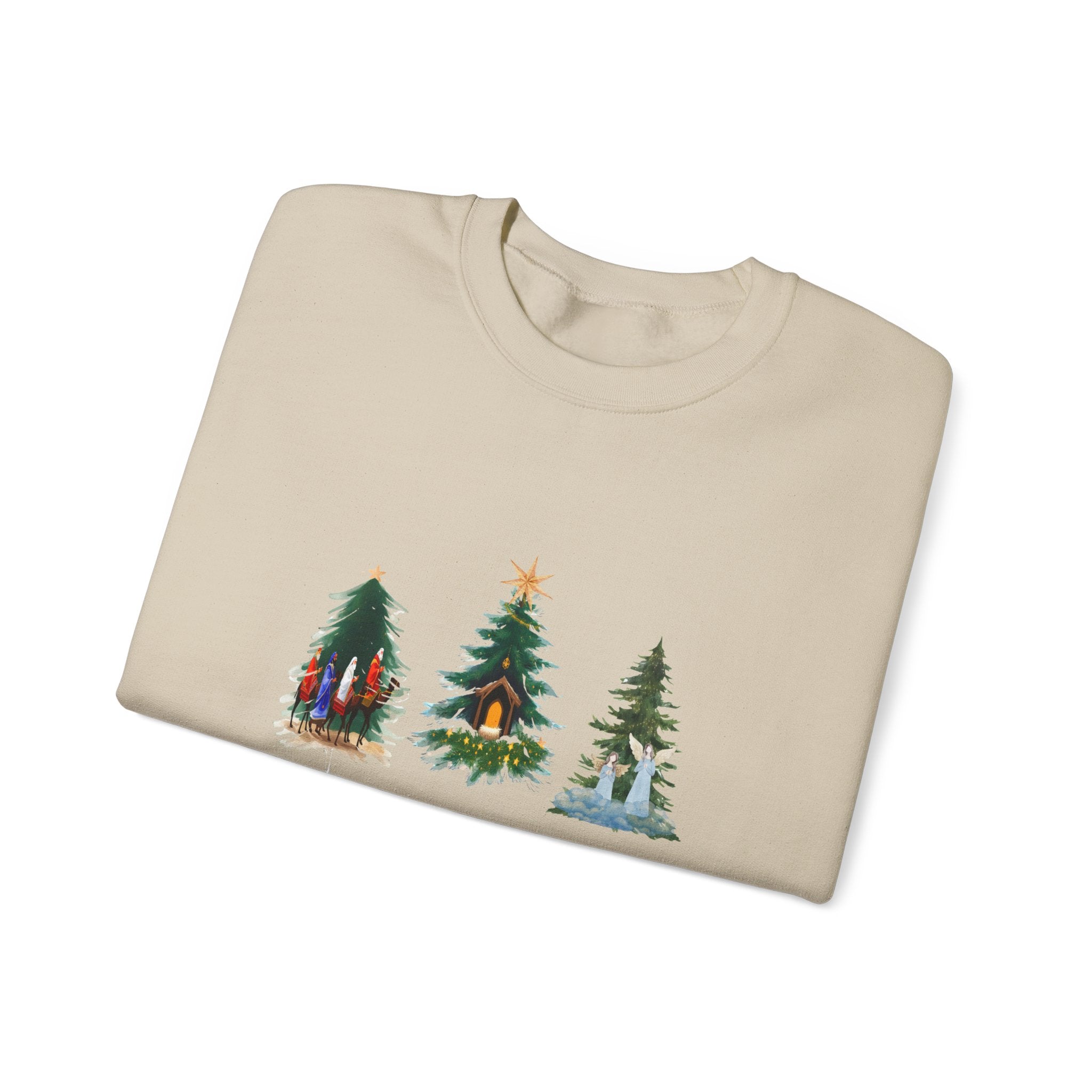 Nativity Scene Christmas Sweatshirt — Nativity Crewneck Holiday Sweatshirt