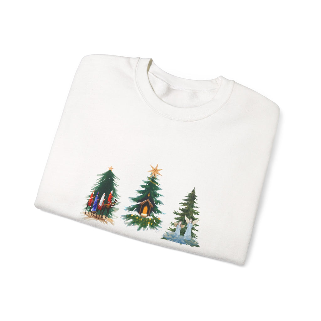 Nativity Scene Christmas Sweatshirt — Nativity Crewneck Holiday Sweatshirt
