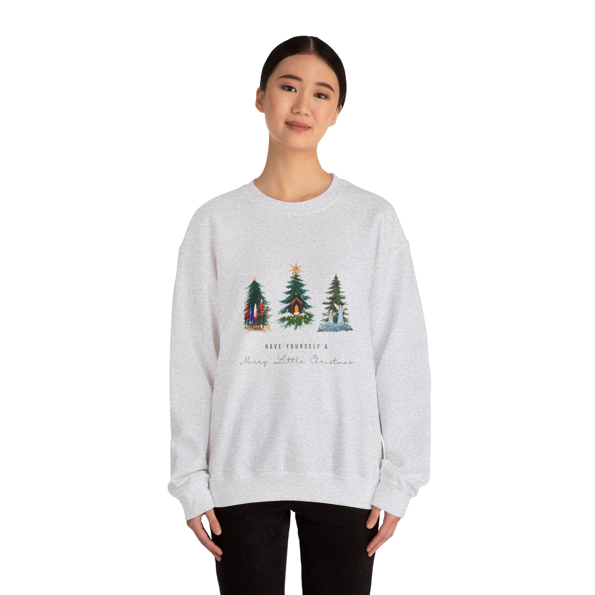 Nativity Scene Christmas Sweatshirt — Nativity Crewneck Holiday Sweatshirt