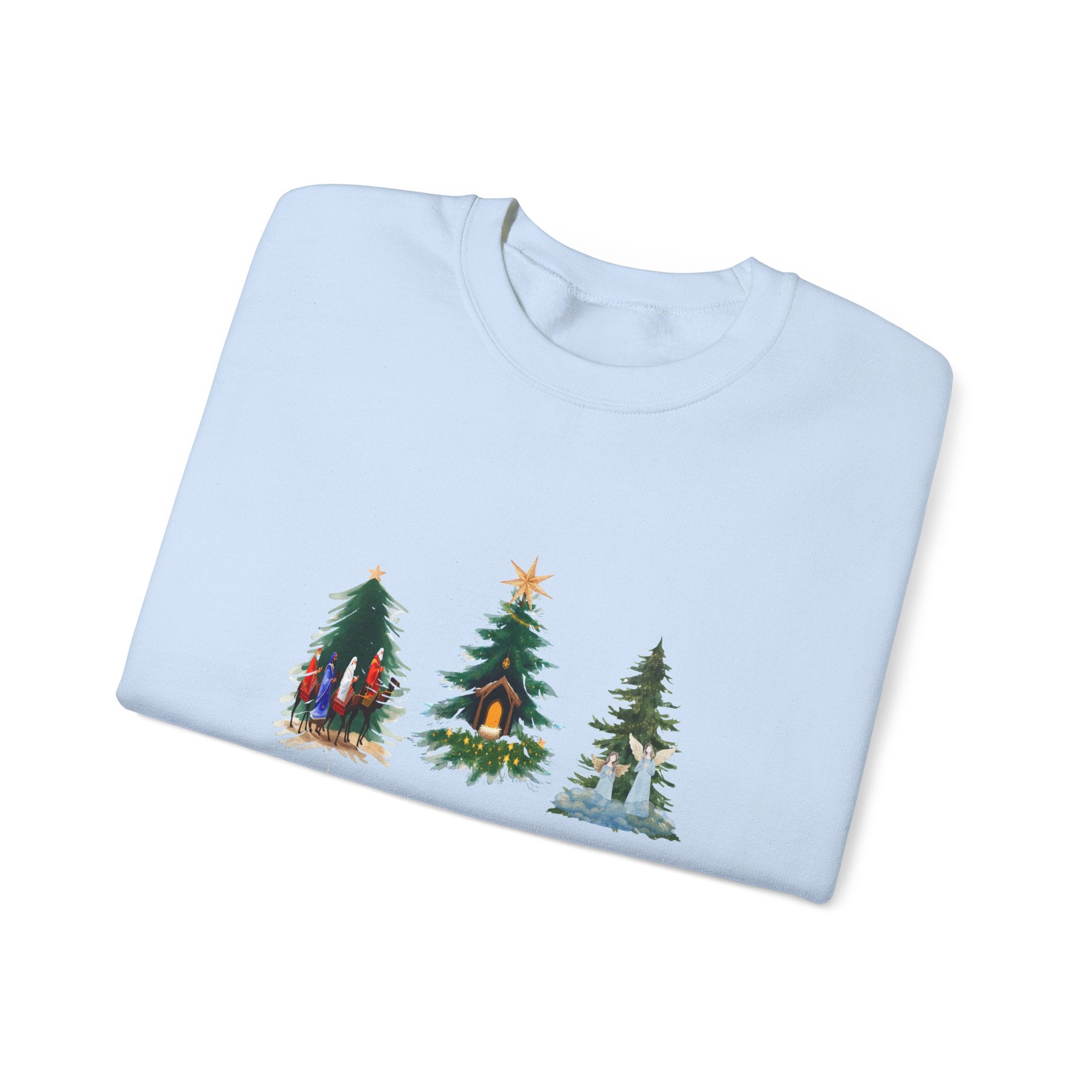 Nativity Scene Christmas Sweatshirt — Nativity Crewneck Holiday Sweatshirt
