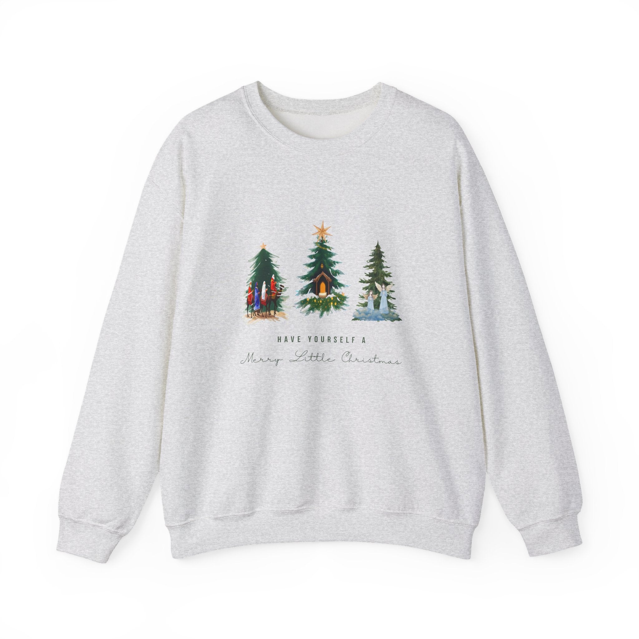 Nativity Scene Christmas Sweatshirt — Nativity Crewneck Holiday Sweatshirt