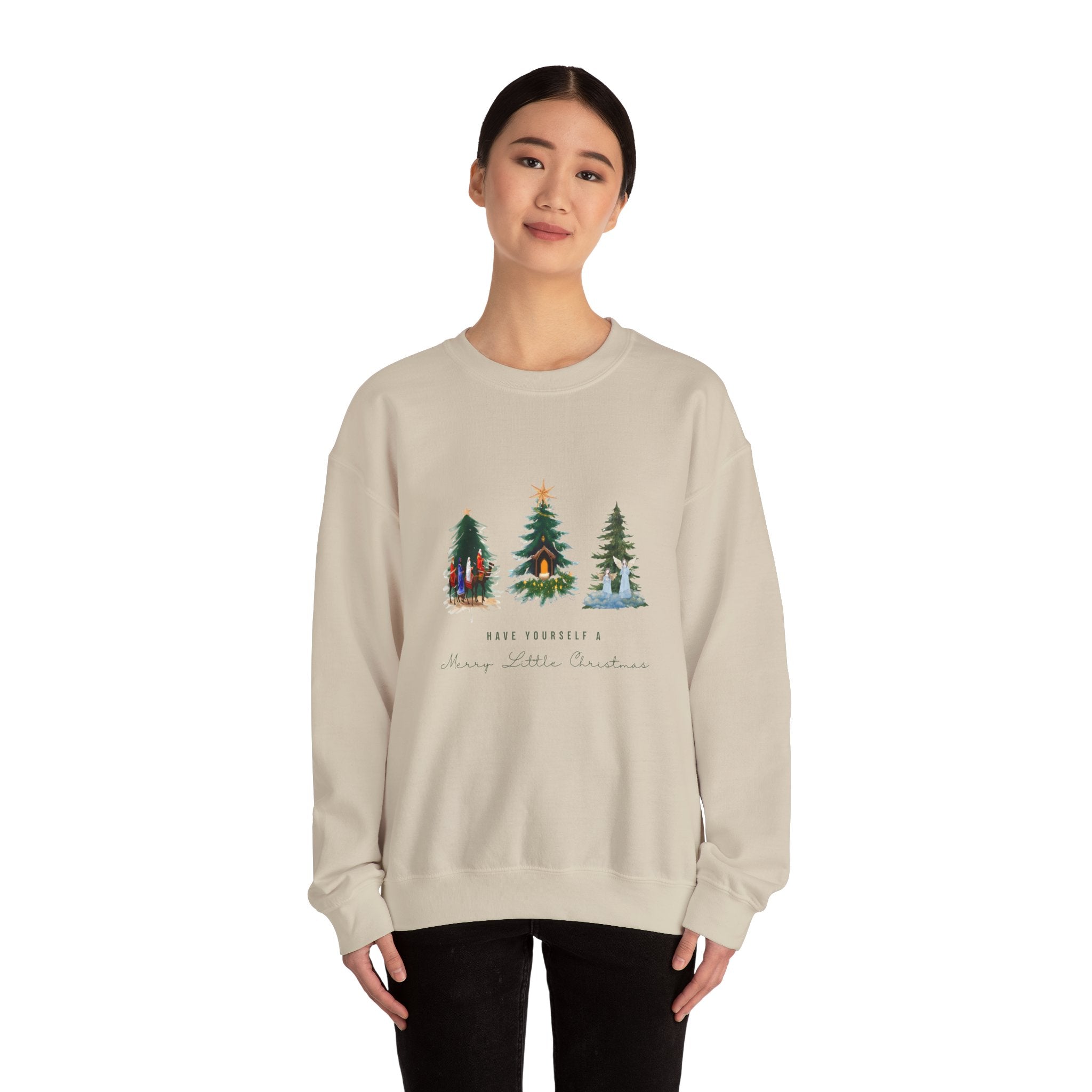 Nativity Scene Christmas Sweatshirt — Nativity Crewneck Holiday Sweatshirt