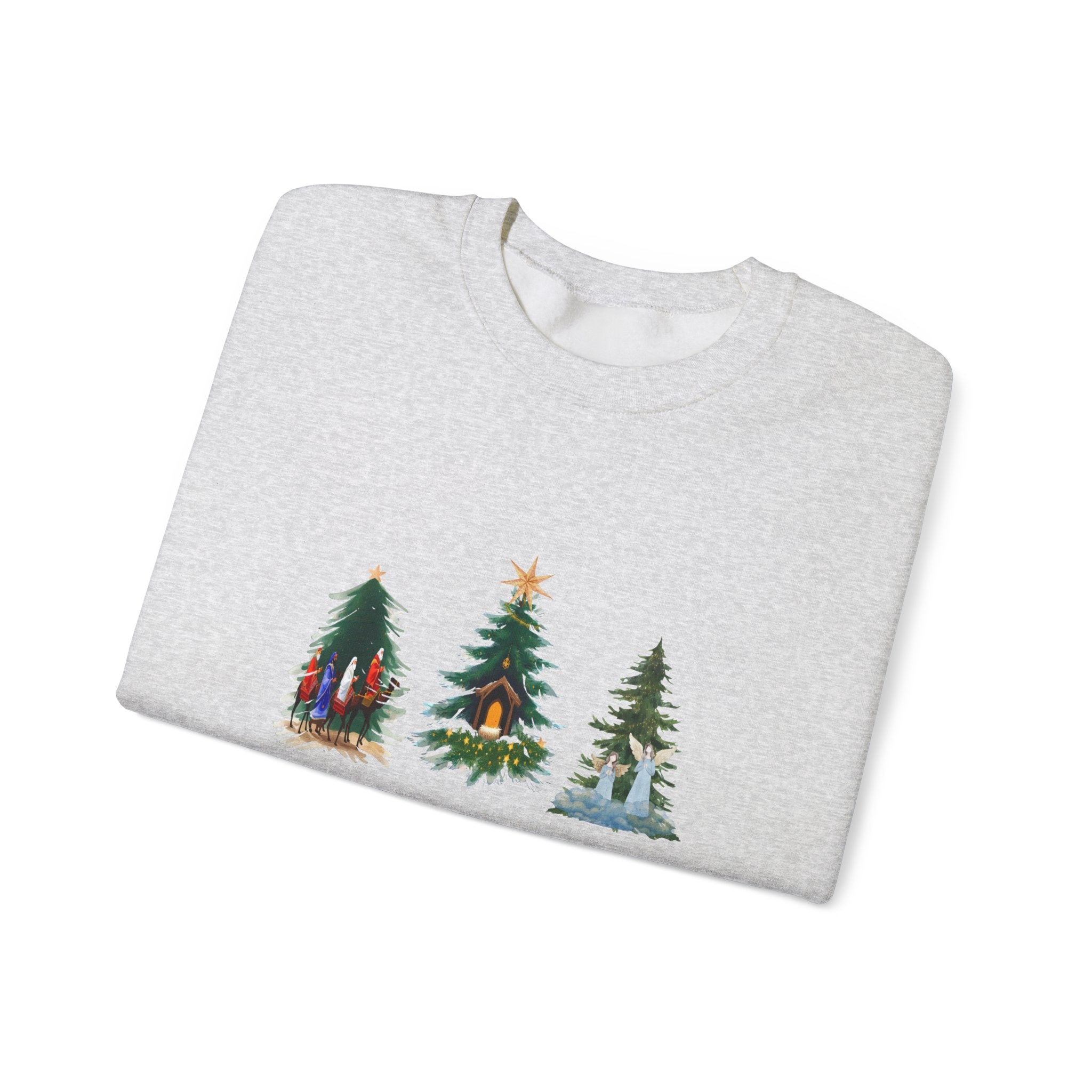 Nativity Scene Christmas Sweatshirt — Nativity Crewneck Holiday Sweatshirt